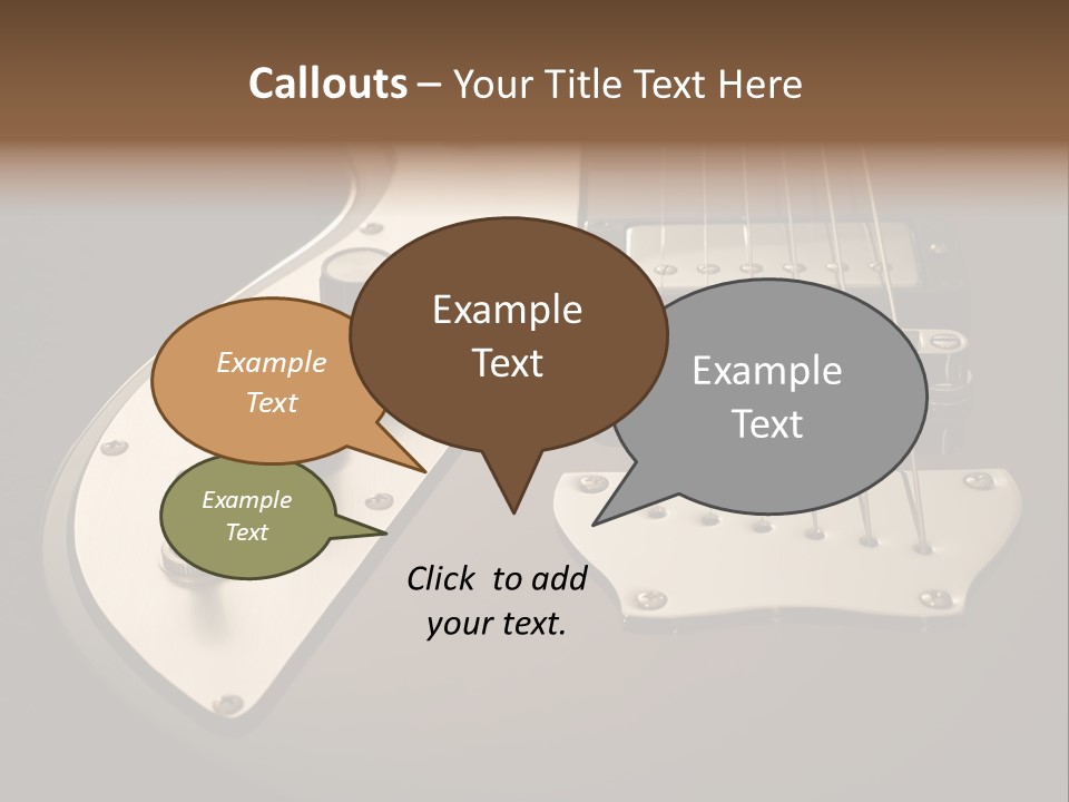 Rock N' Roll Audio String PowerPoint Template