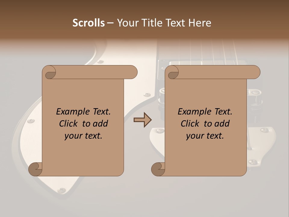 Rock N' Roll Audio String PowerPoint Template