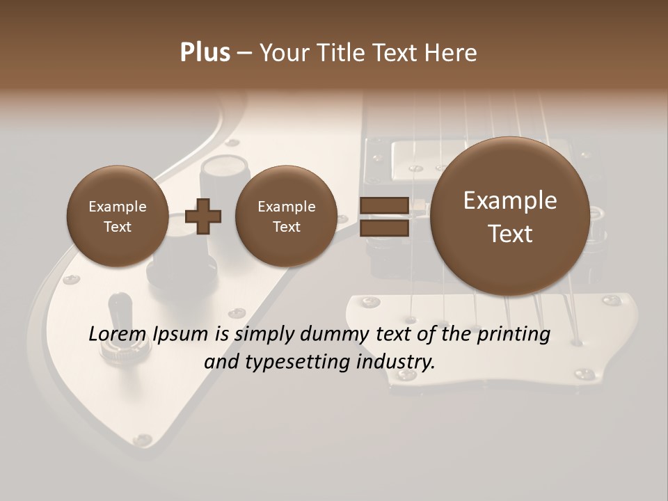 Rock N' Roll Audio String PowerPoint Template
