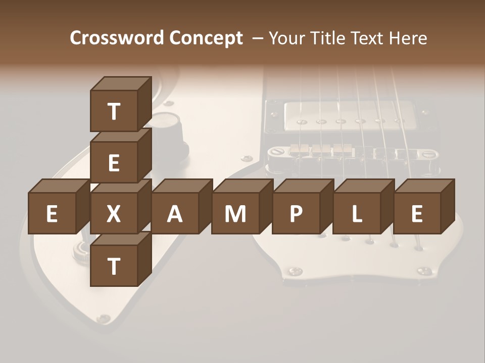 Rock N' Roll Audio String PowerPoint Template