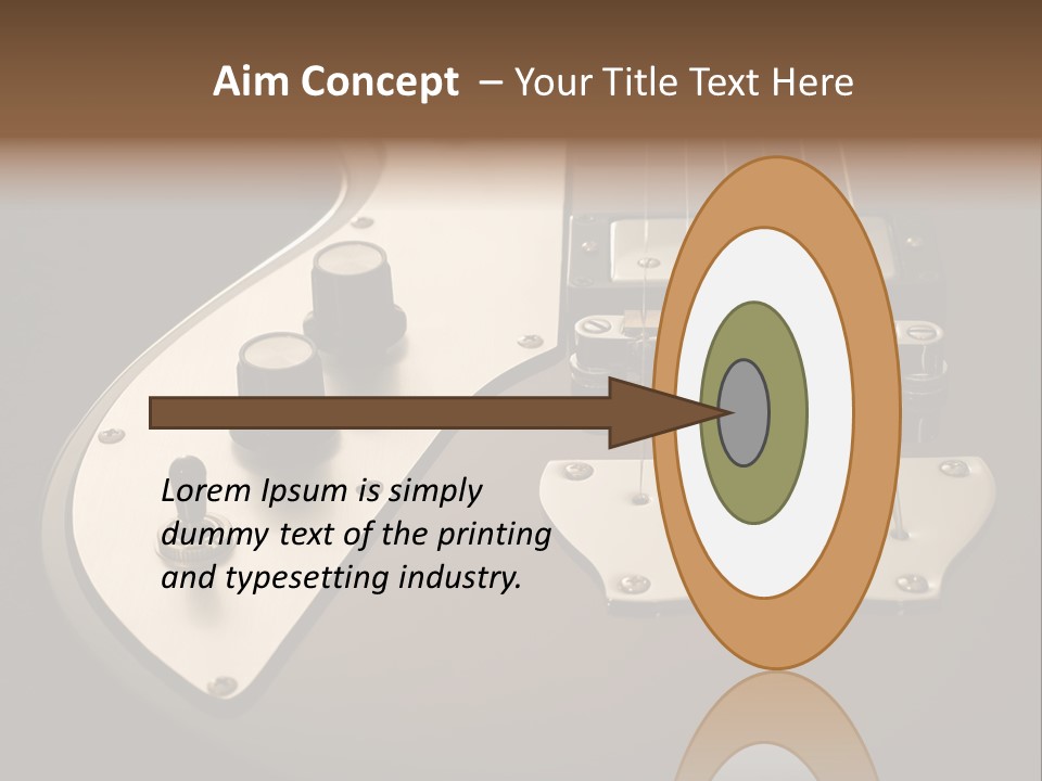 Rock N' Roll Audio String PowerPoint Template