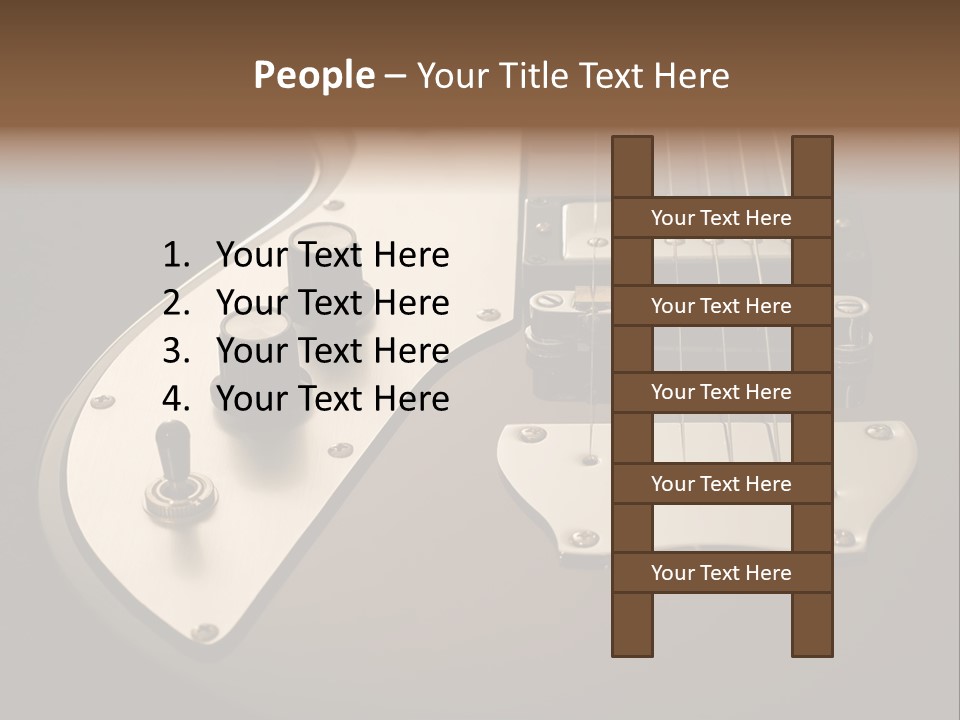 Rock N' Roll Audio String PowerPoint Template