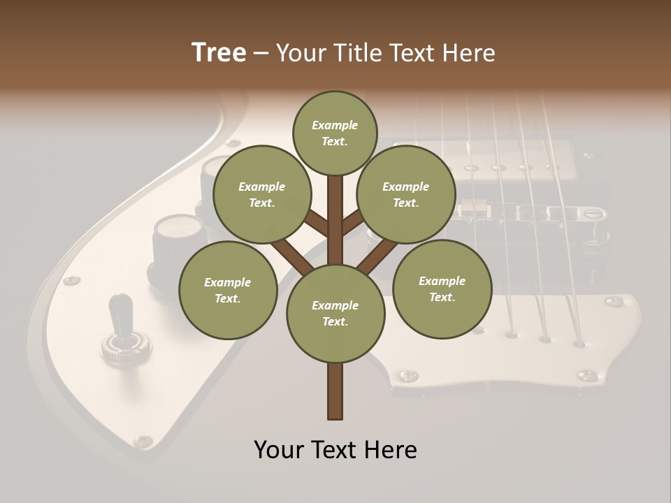 Rock N' Roll Audio String PowerPoint Template