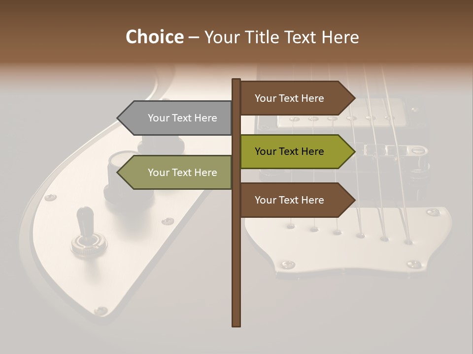 Rock N' Roll Audio String PowerPoint Template