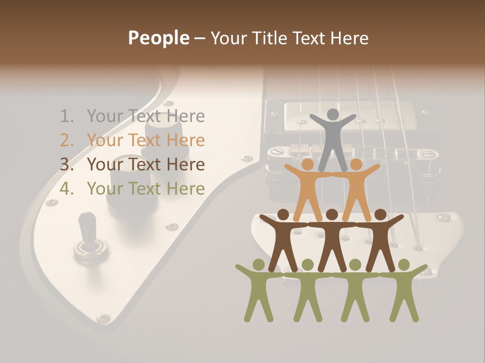 Rock N' Roll Audio String PowerPoint Template