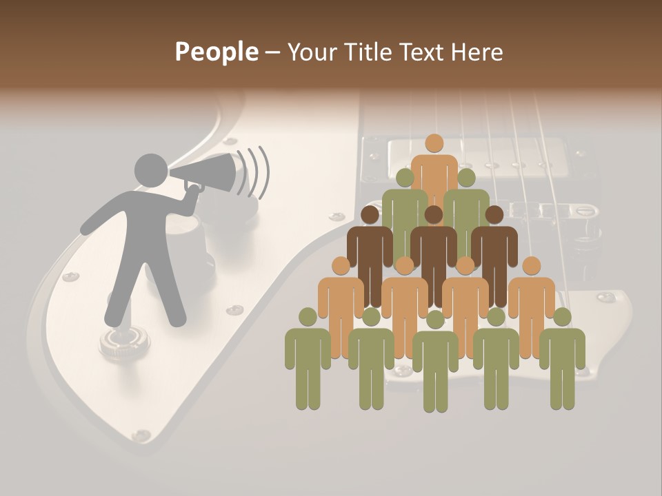 Rock N' Roll Audio String PowerPoint Template