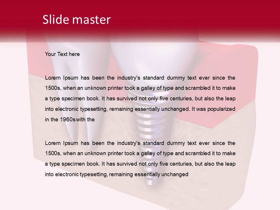 Research Technology Dentures PowerPoint Template