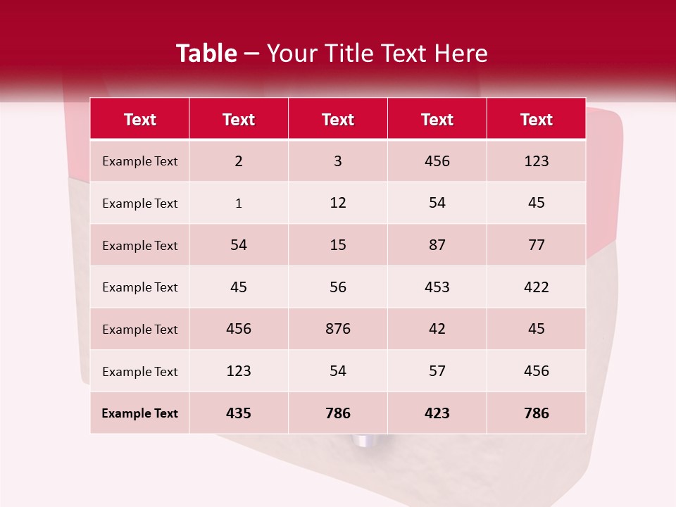 Research Technology Dentures PowerPoint Template