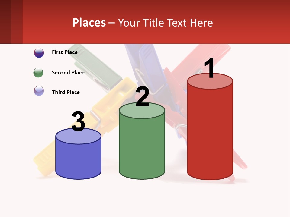 Yellow Clothespeg Peg PowerPoint Template