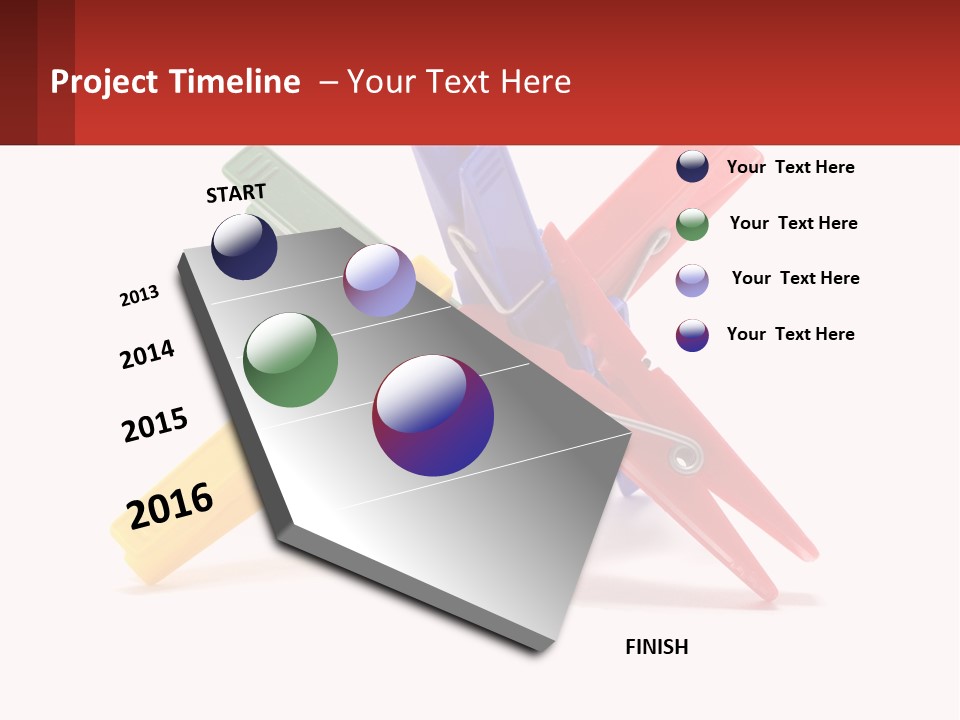 Yellow Clothespeg Peg PowerPoint Template