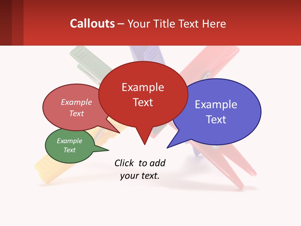 Yellow Clothespeg Peg PowerPoint Template