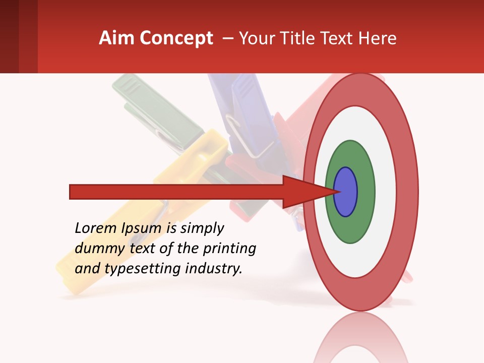 Yellow Clothespeg Peg PowerPoint Template