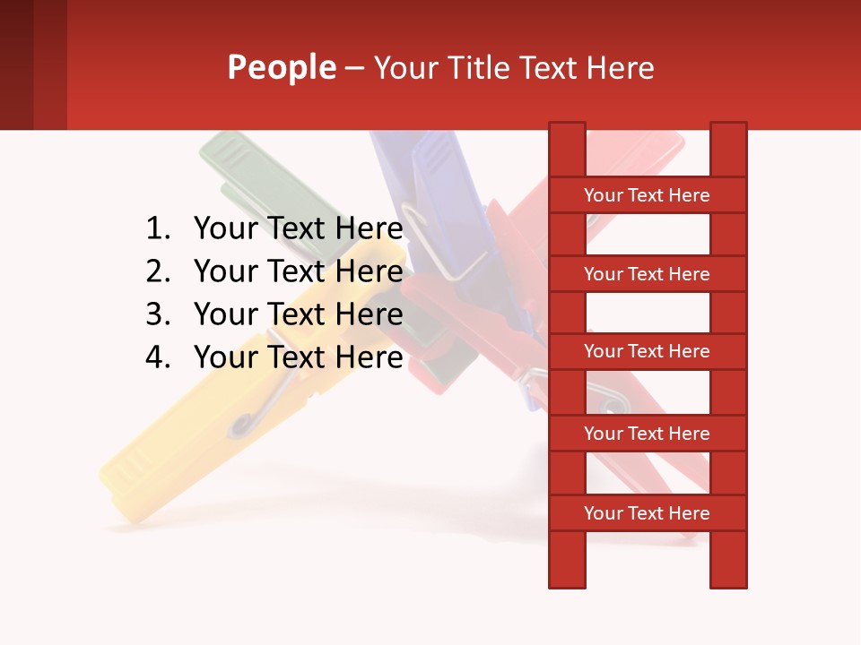 Yellow Clothespeg Peg PowerPoint Template