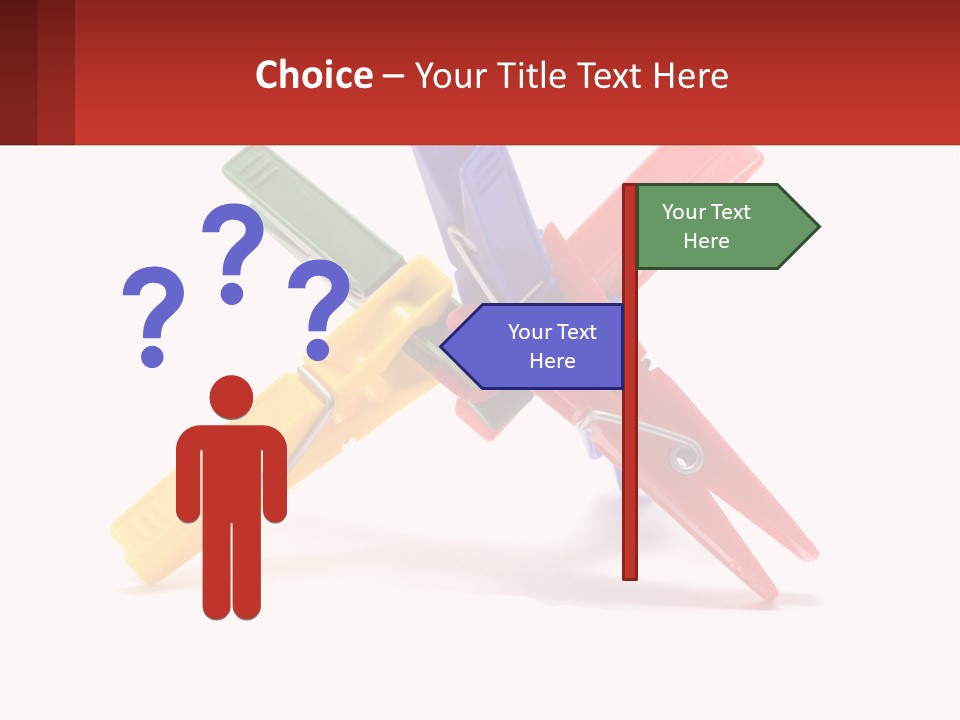 Yellow Clothespeg Peg PowerPoint Template