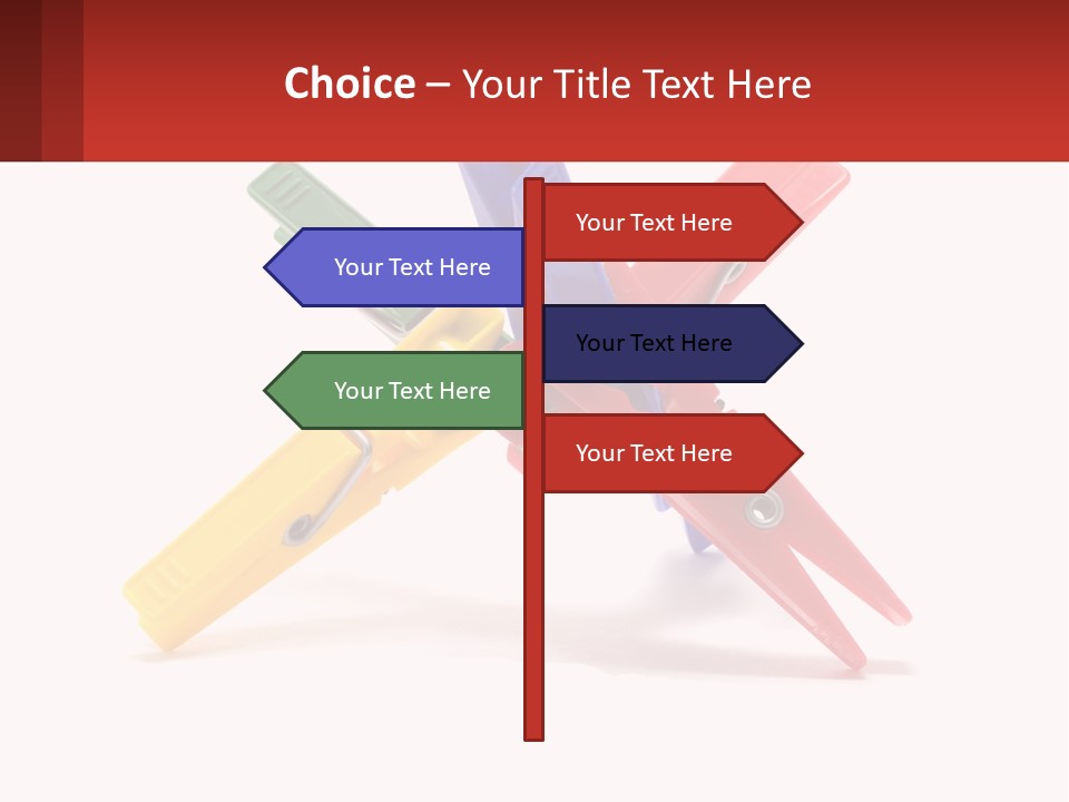 Yellow Clothespeg Peg PowerPoint Template
