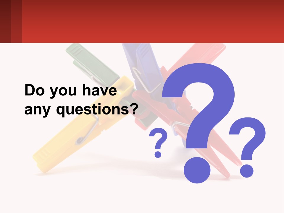 Yellow Clothespeg Peg PowerPoint Template