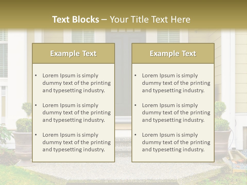 Exterior Steps Classic PowerPoint Template