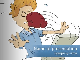 Trick Surprise Male PowerPoint Template