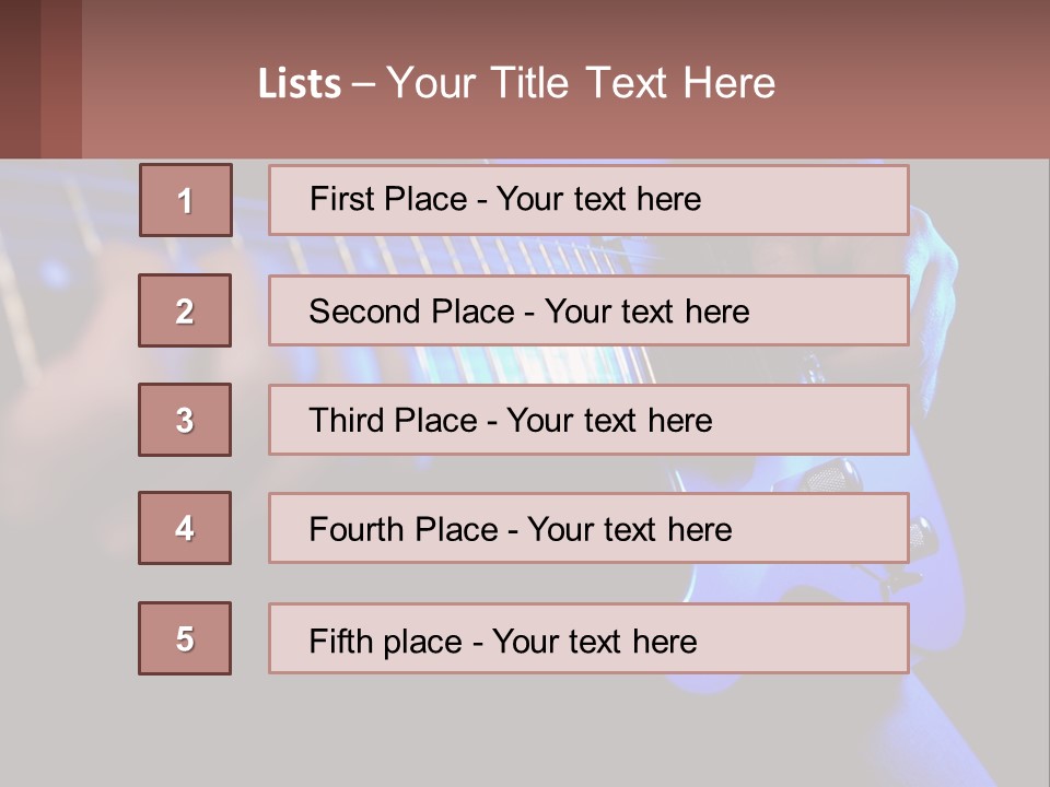 Rock Jazz Bass PowerPoint Template