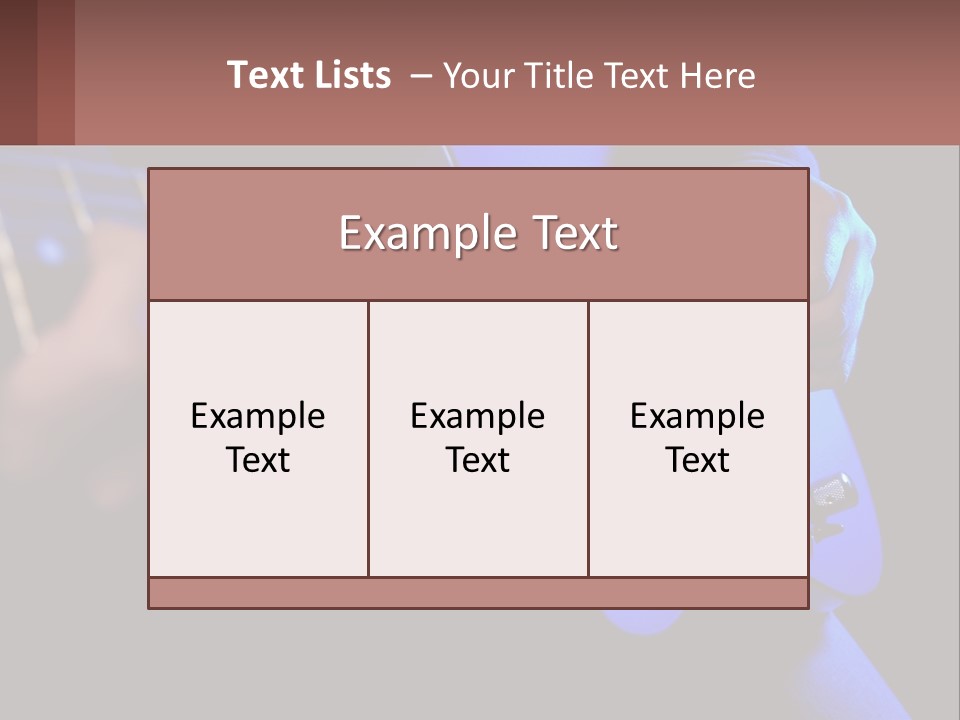 Rock Jazz Bass PowerPoint Template