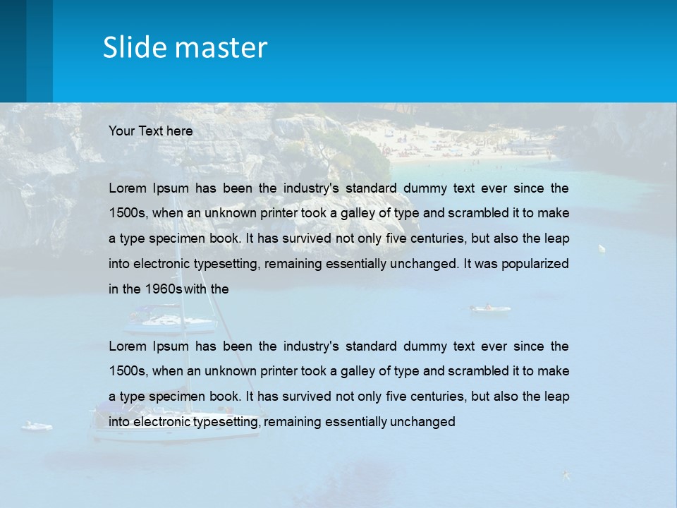 Macaralleta Landscape Blue PowerPoint Template