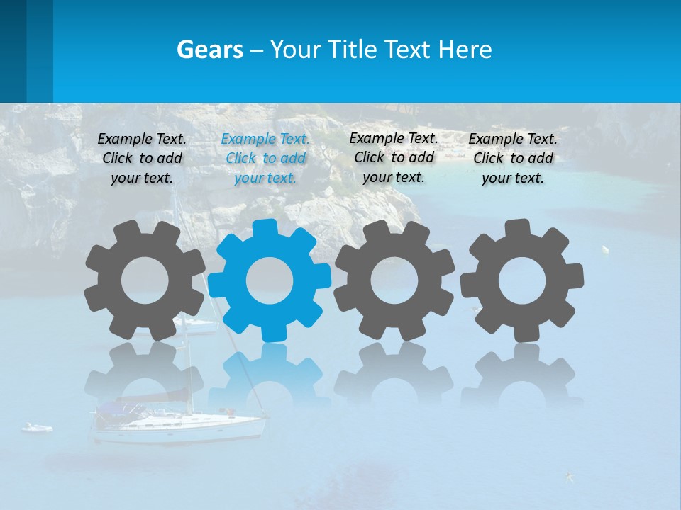 Macaralleta Landscape Blue PowerPoint Template