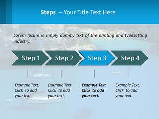 Macaralleta Landscape Blue PowerPoint Template