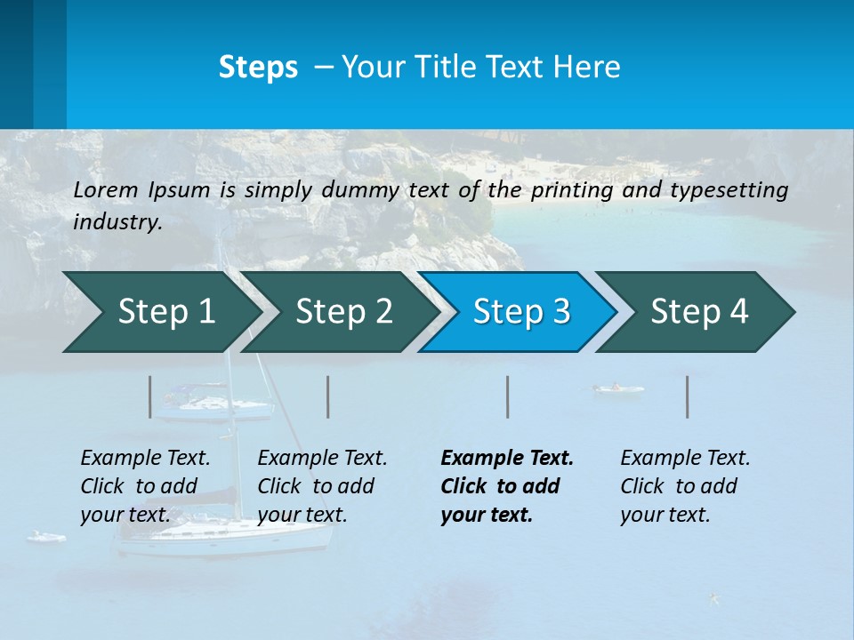 Macaralleta Landscape Blue PowerPoint Template