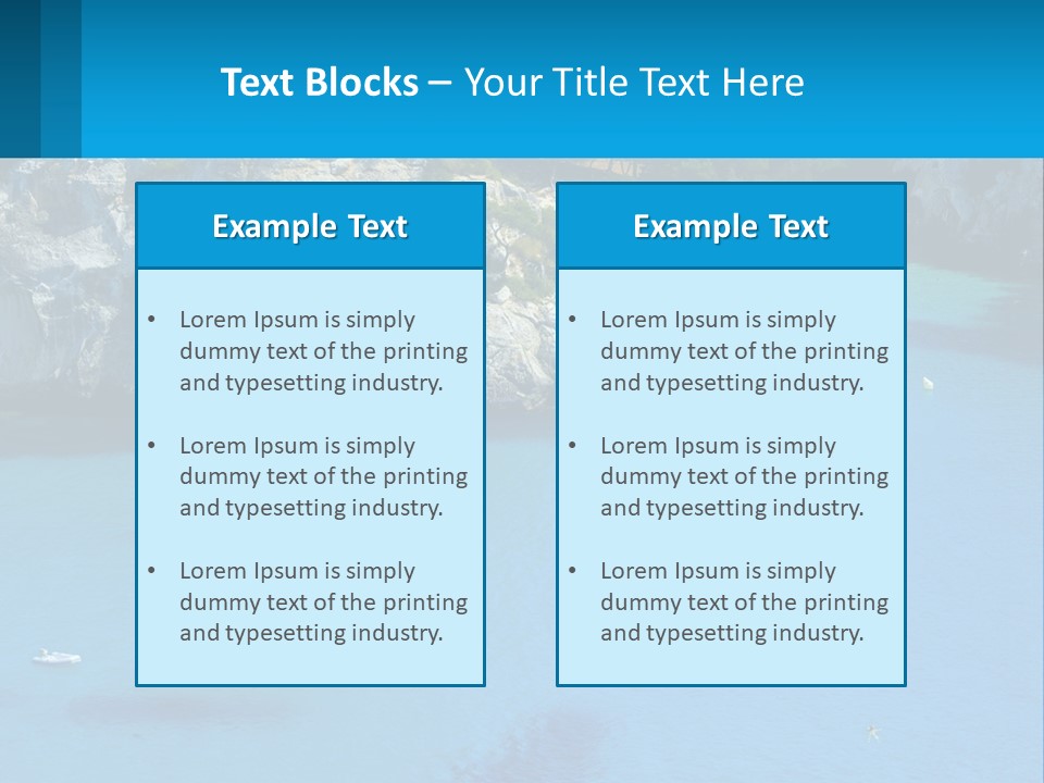 Macaralleta Landscape Blue PowerPoint Template