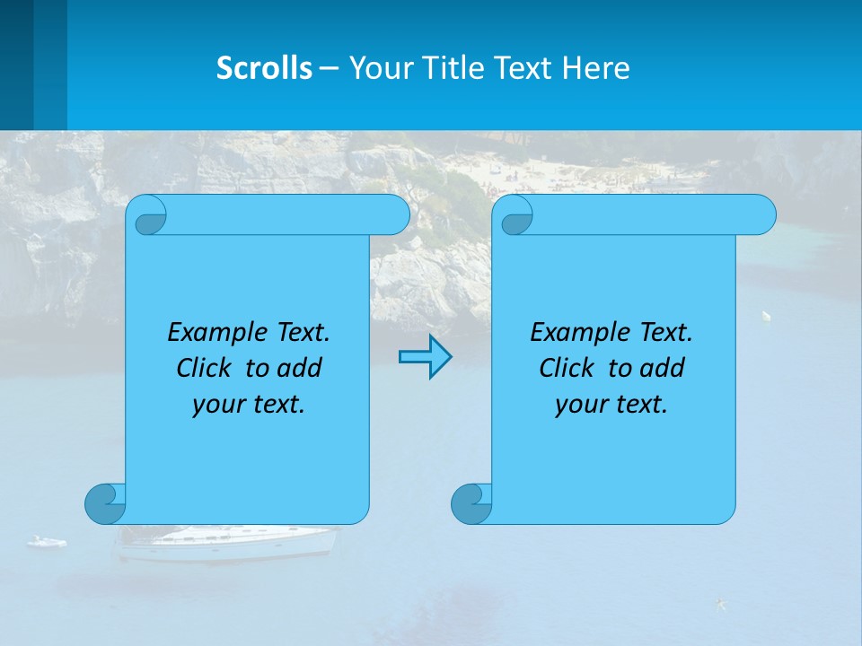 Macaralleta Landscape Blue PowerPoint Template