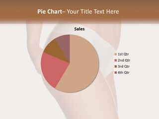 A Woman In A White Bikini Holding An Orange PowerPoint Template