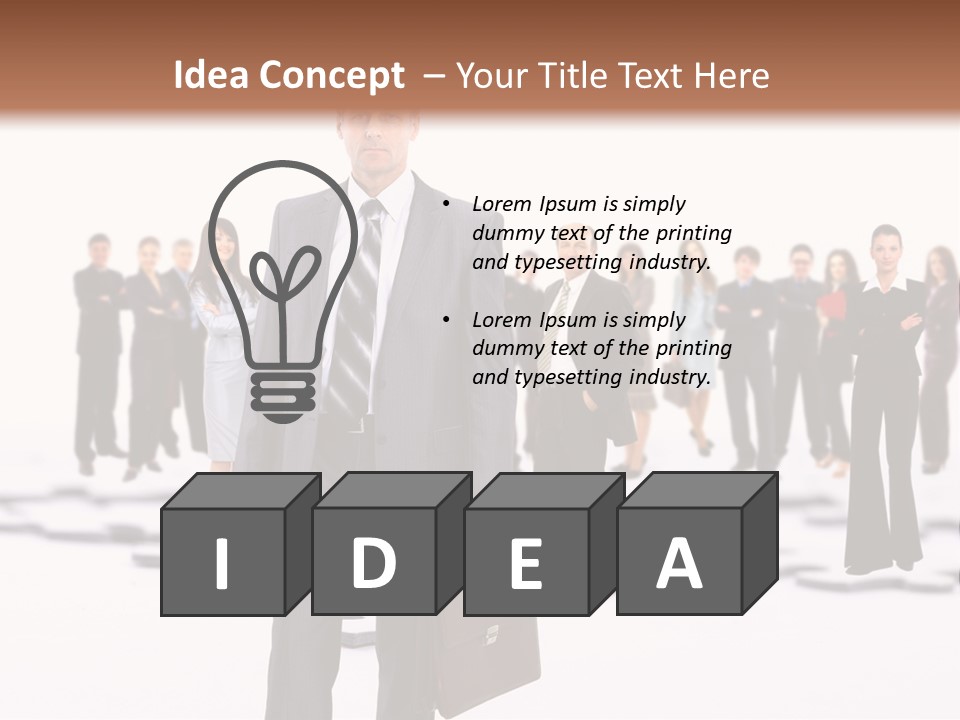 Piece Men Abstract PowerPoint Template