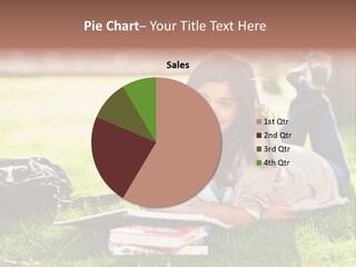 Caucasian Reading Cute PowerPoint Template