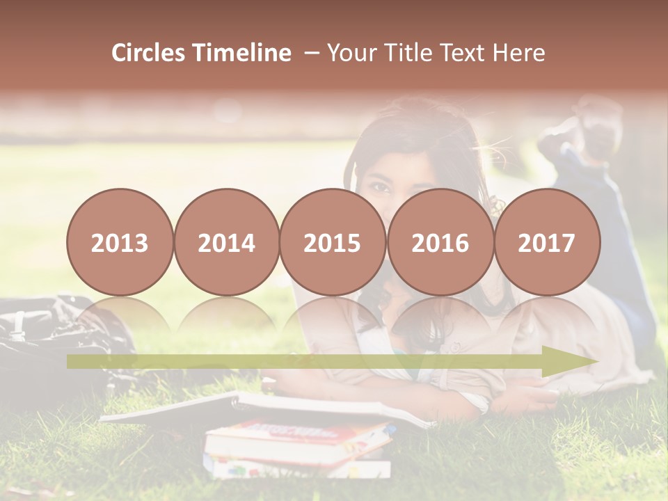 Caucasian Reading Cute PowerPoint Template