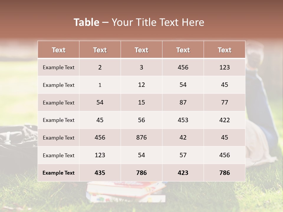 Caucasian Reading Cute PowerPoint Template