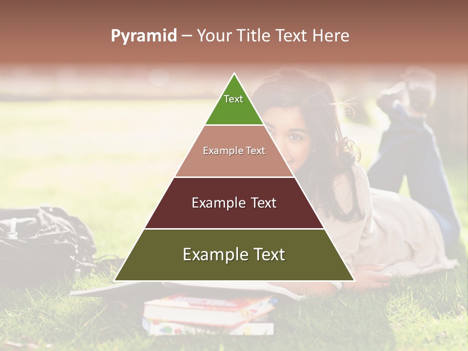 Caucasian Reading Cute PowerPoint Template