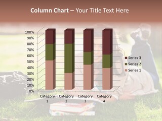 Caucasian Reading Cute PowerPoint Template