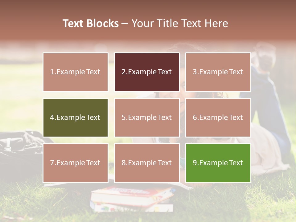 Caucasian Reading Cute PowerPoint Template