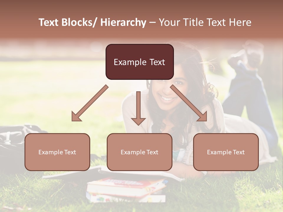 Caucasian Reading Cute PowerPoint Template