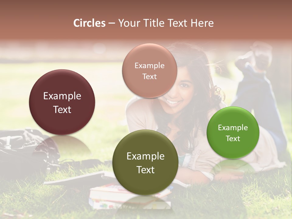 Caucasian Reading Cute PowerPoint Template