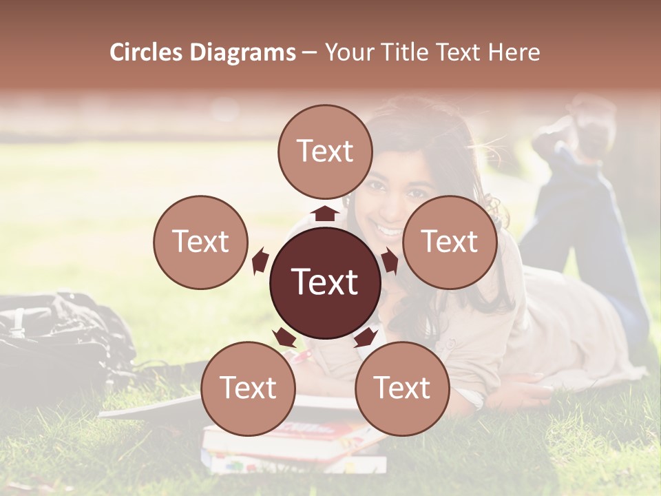 Caucasian Reading Cute PowerPoint Template