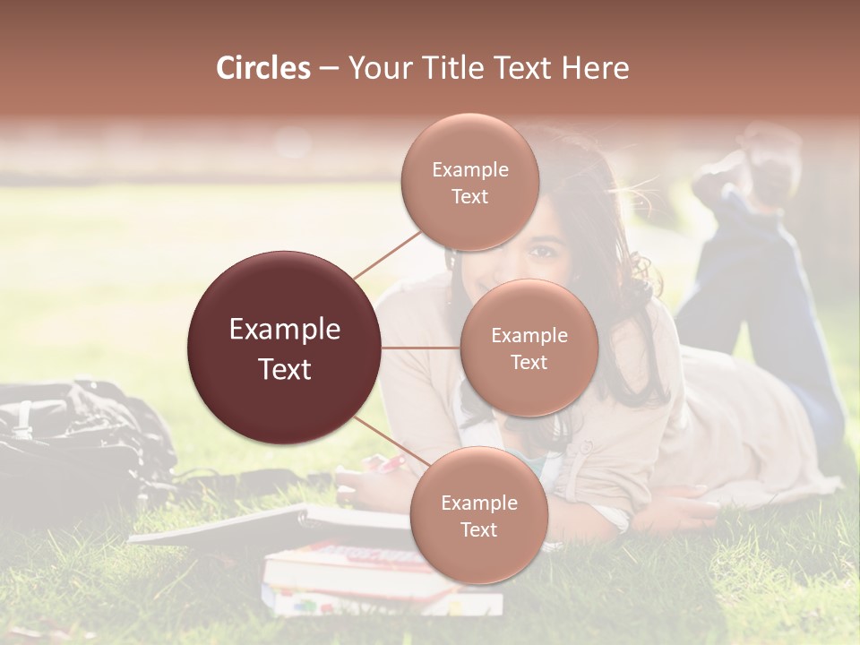 Caucasian Reading Cute PowerPoint Template