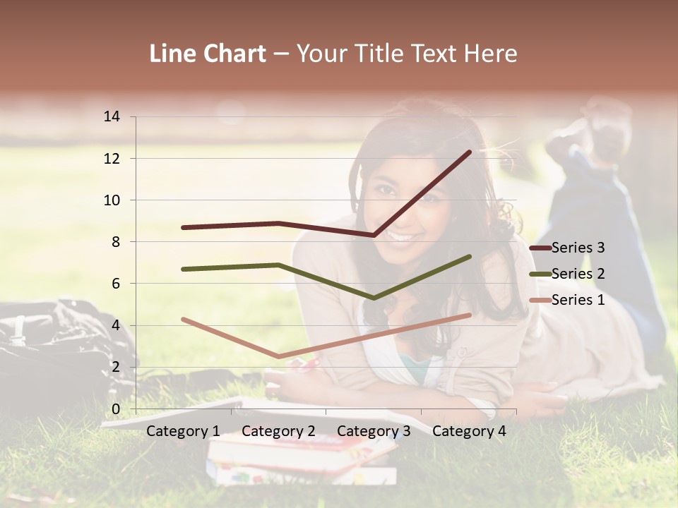 Caucasian Reading Cute PowerPoint Template