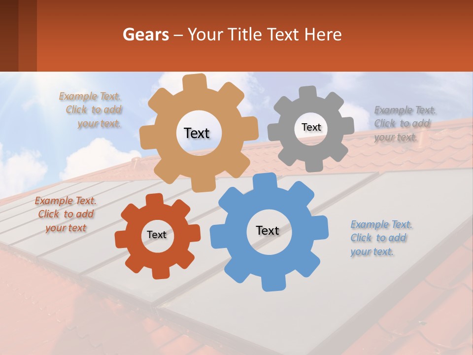 Technology Geliosystem Clouds PowerPoint Template