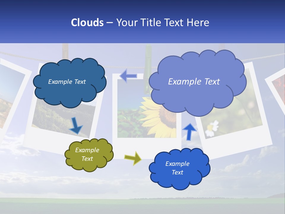 Coast Cloudscape Photo PowerPoint Template