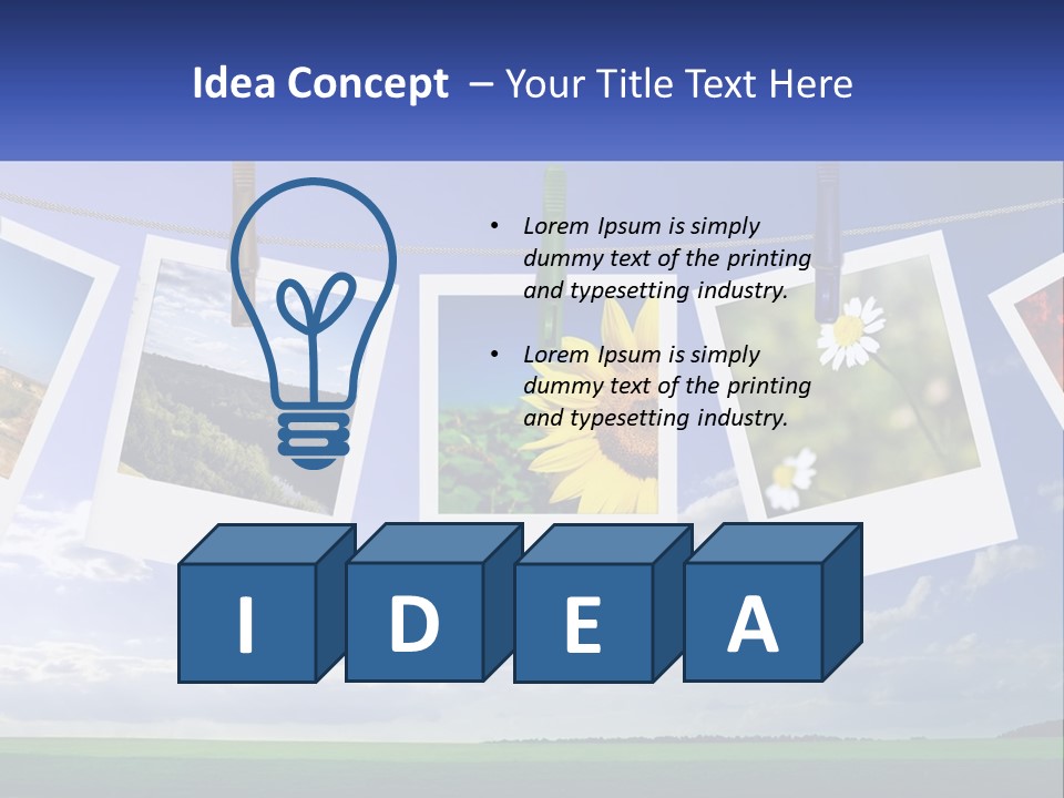 Coast Cloudscape Photo PowerPoint Template