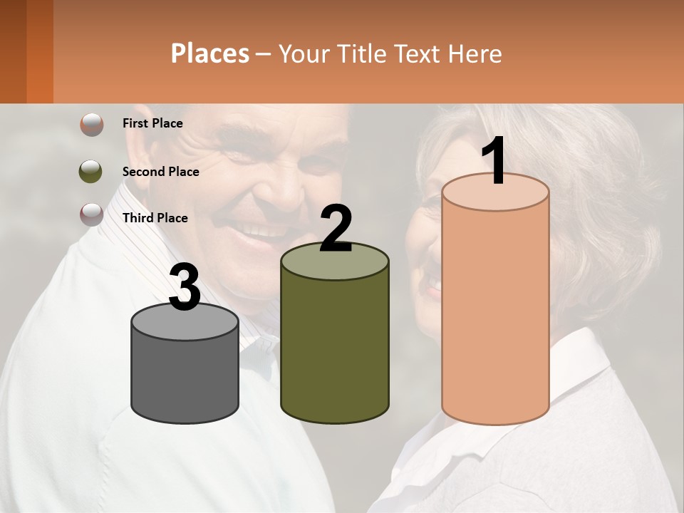 Greyhaired Male Couple PowerPoint Template
