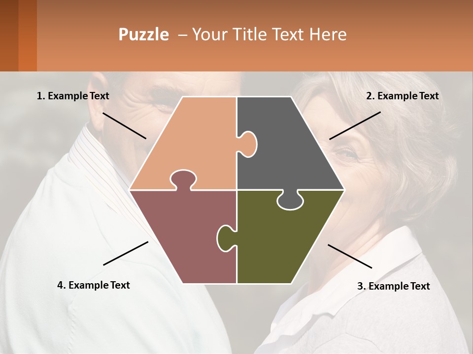 Greyhaired Male Couple PowerPoint Template