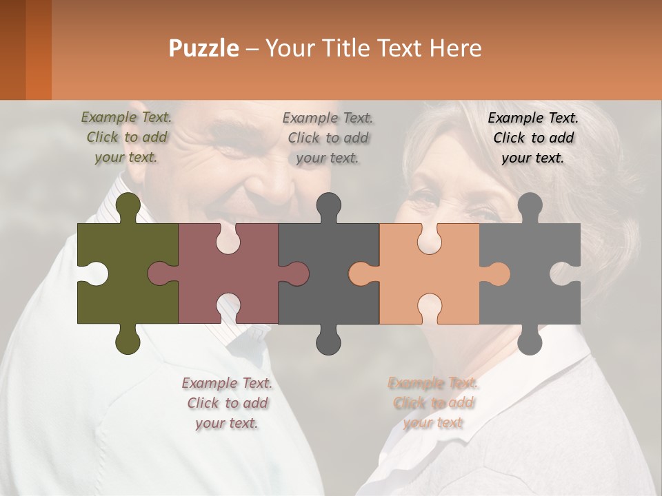 Greyhaired Male Couple PowerPoint Template