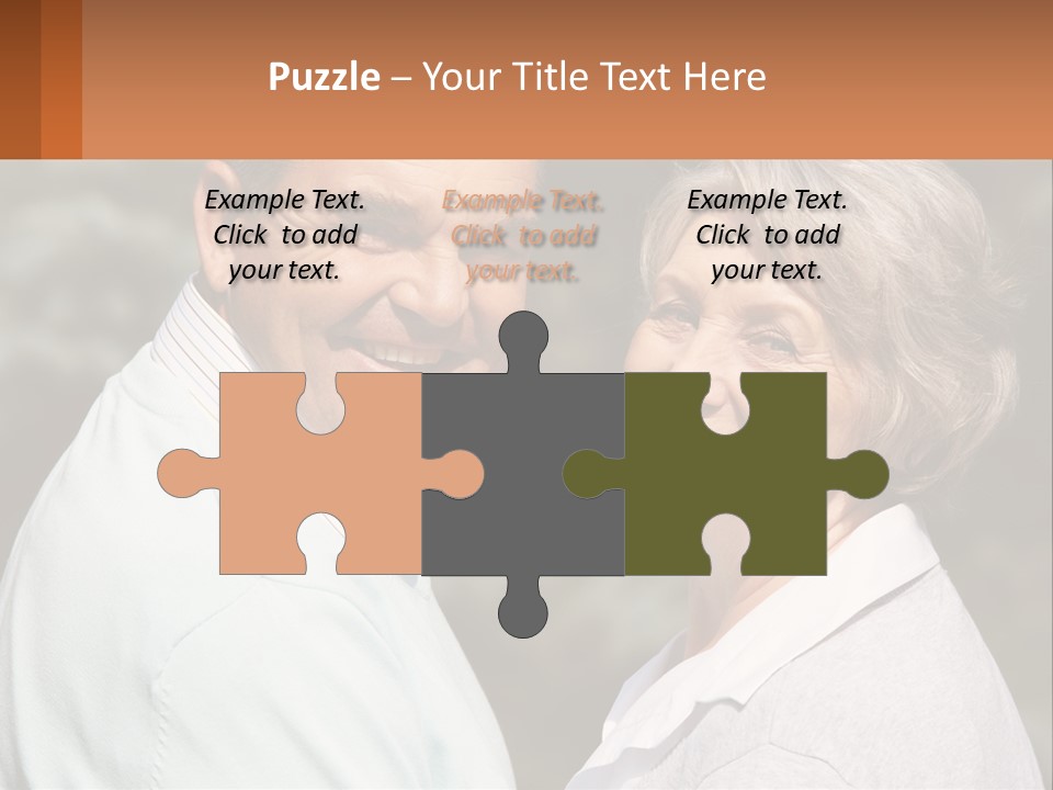 Greyhaired Male Couple PowerPoint Template